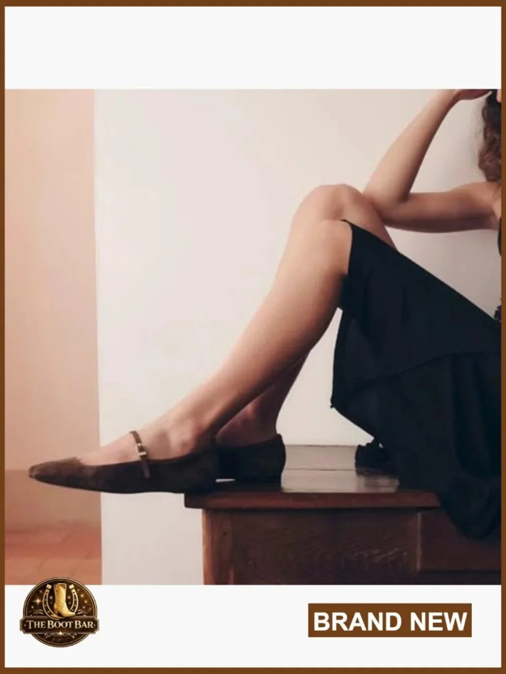 Square Toe Mary Jane Ballet Flats with Buckle, Wide Width, Suede